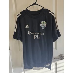 Seattle Sounders FC Adidas Mens L Black Shirt T-Shirt